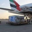 Nödhjälp lastas i Dubai för att hjälpa människor på flykt från Tigray i Etiopien.