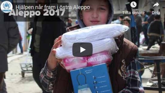 UNHCR:s nödhjälp når fram till behövande i östra Aleppo. 